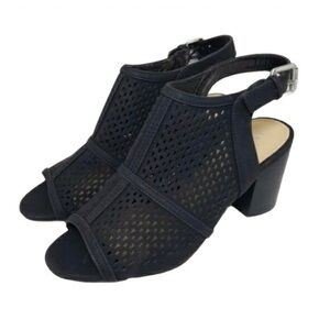 Nine West WNNYLAH3 Black Open Toe Slingback Heels